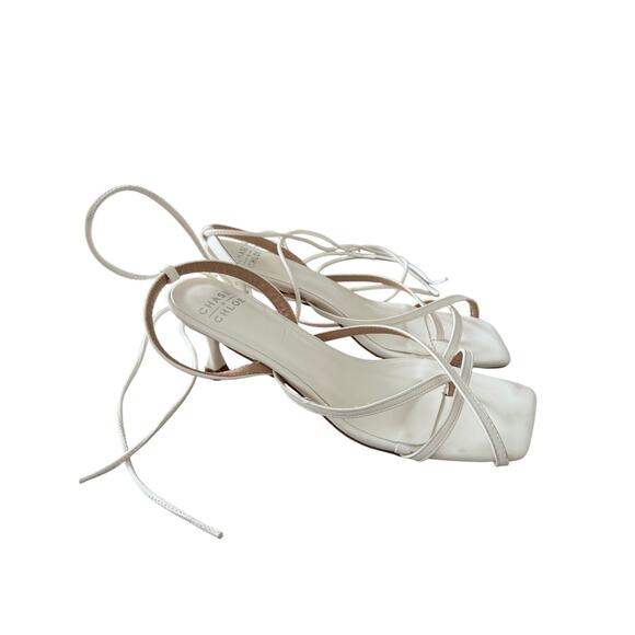 Chase + Chloe Wraparound Sandals Size  8 OffWhite Square Open Toe - Picture 6 of 7
